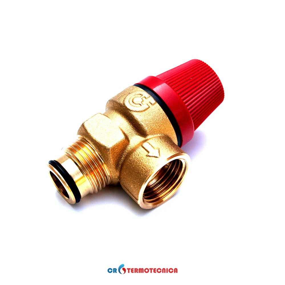 Valvola Di Sicurezza A Membrana Con Manometro 1/2" Per Impianti Termici - Protezione Sovrapressione, Ottone, NOYON & THIEBAULT